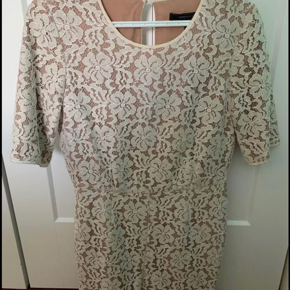 Creamy BCBG Max Azria lace romper